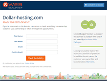 Tablet Screenshot of dollar-hosting.com